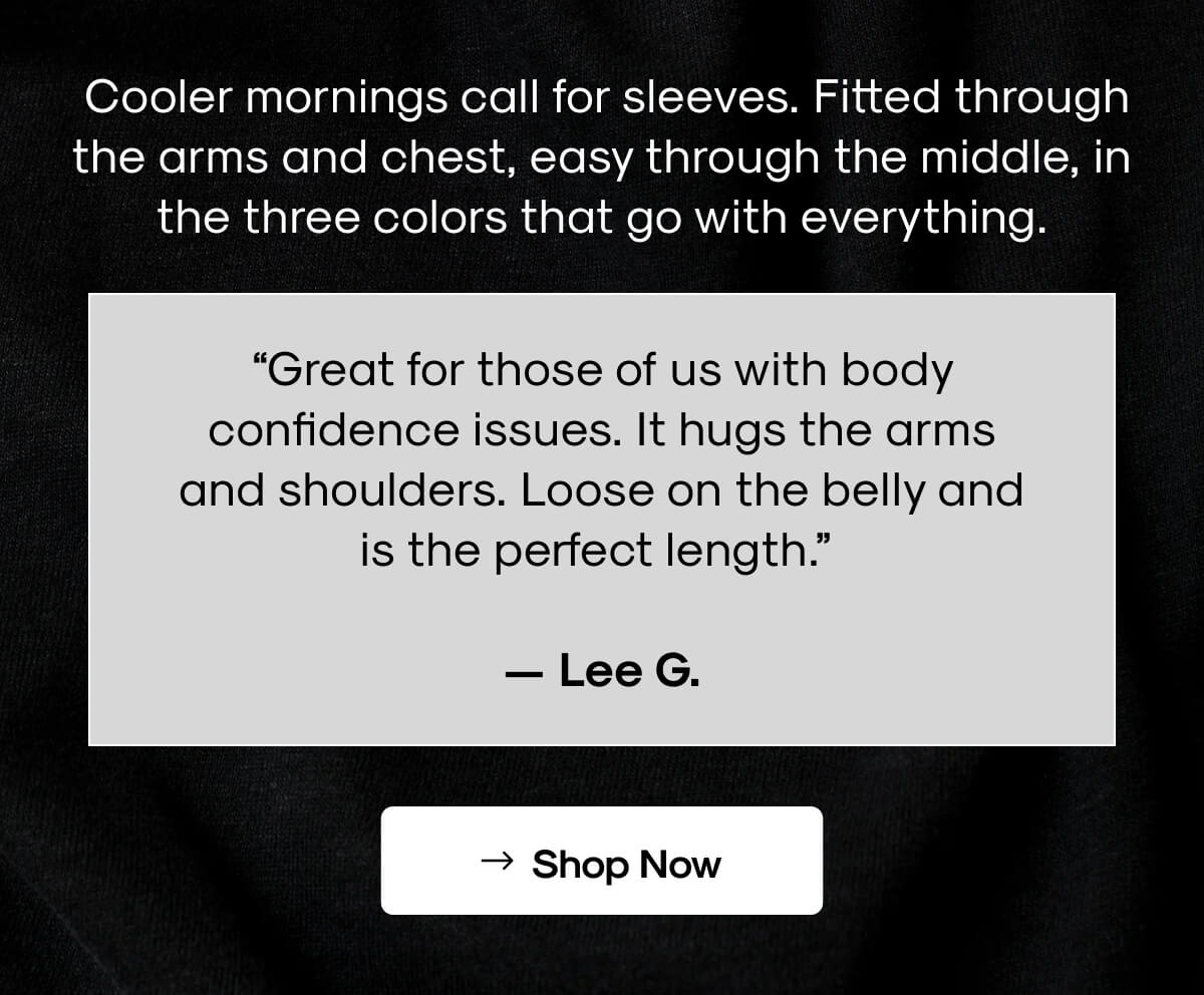 Cooler Mornings Call For Sleeves