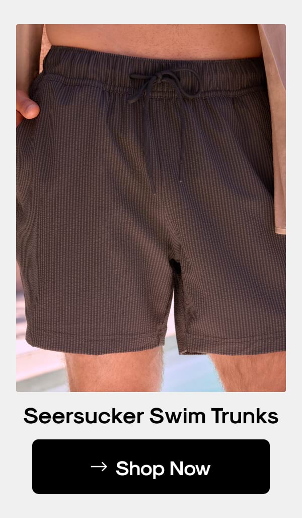Seersucker Swim Trunks