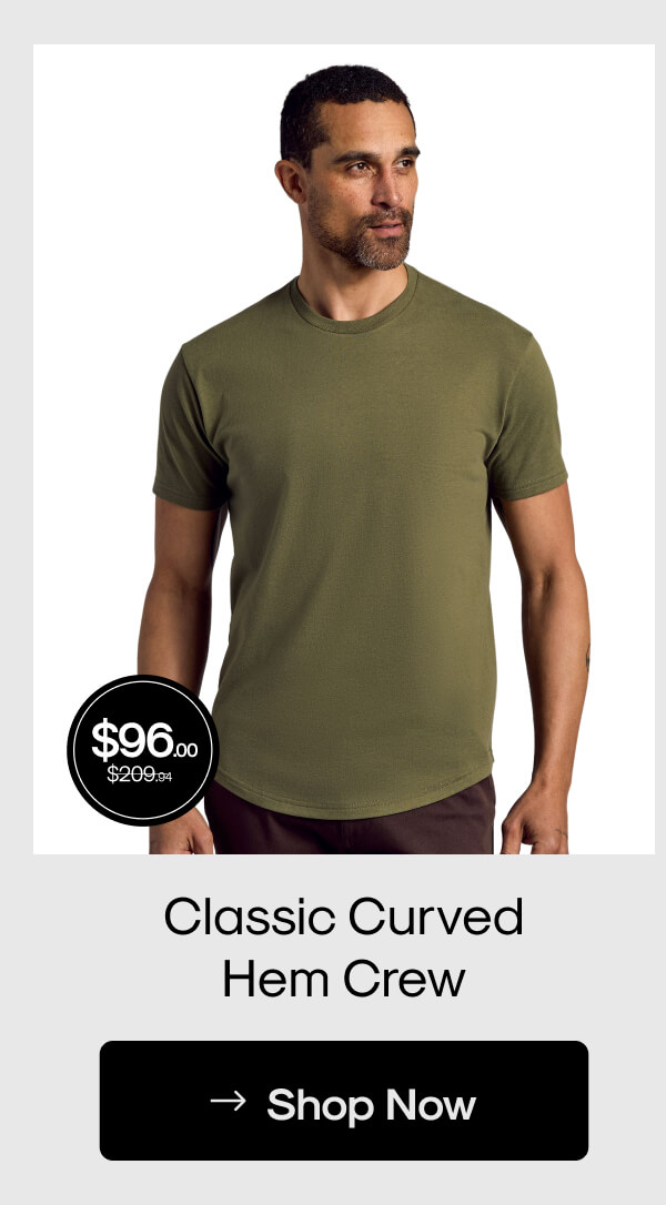 Classic Curved Hem Crew