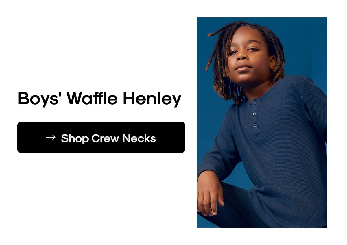 Boys' Waffle Henley