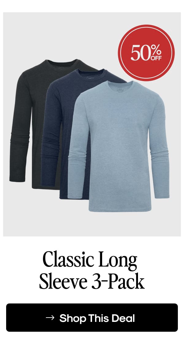 Heather Classic Long Sleeve 3-Pack