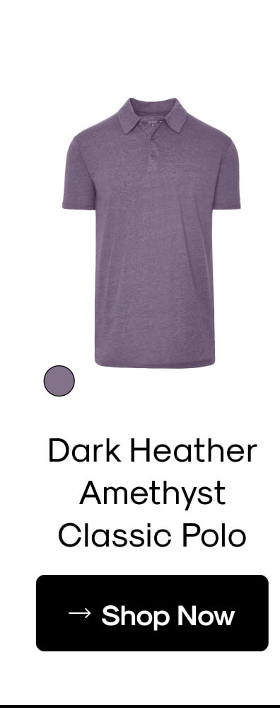 Dark Heather Amethyst Classic Polo