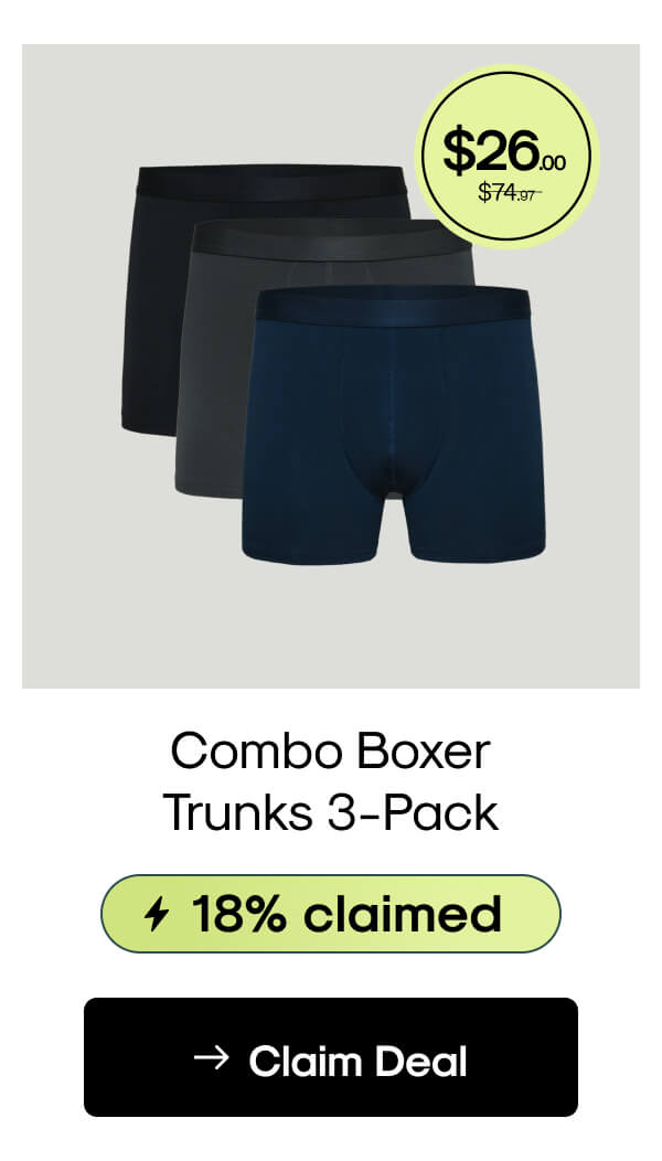 Combo Boxer Trunks 3-Pack