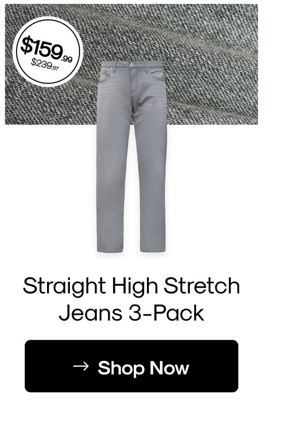 Straight High Stretch Jeans