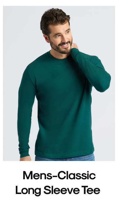 Mens-Classic Long Sleeve Crew Tee