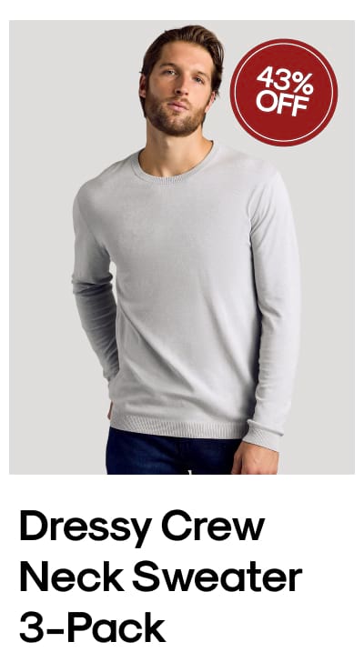 Dressy Crew Neck Sweater 3-Pack