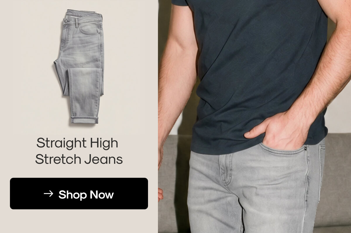 Straight High Stretch Jeans