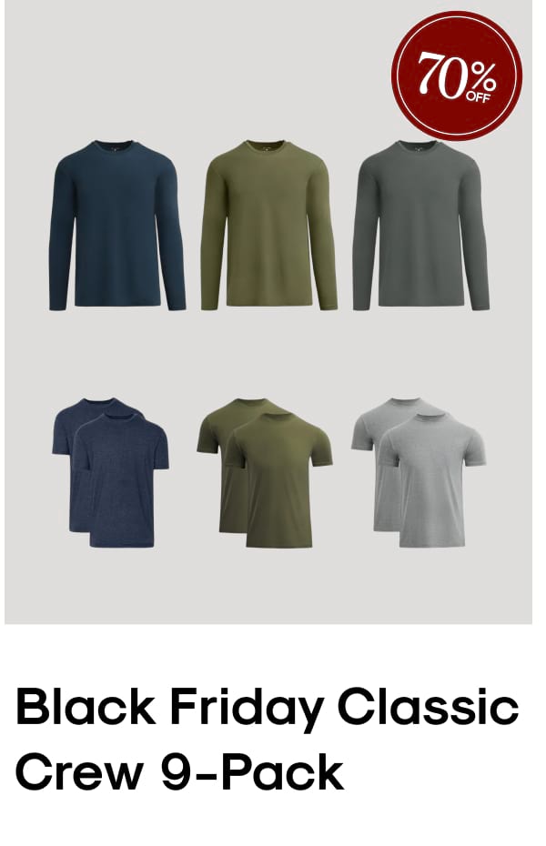 Black Friday Classic Crew Flash Deal 9‑Pack