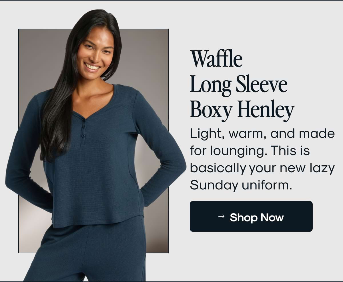 Waffle Long Sleeve Henley