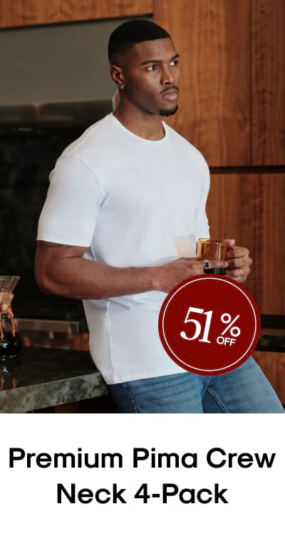 Premium Pima Crew Neck 4-Pack