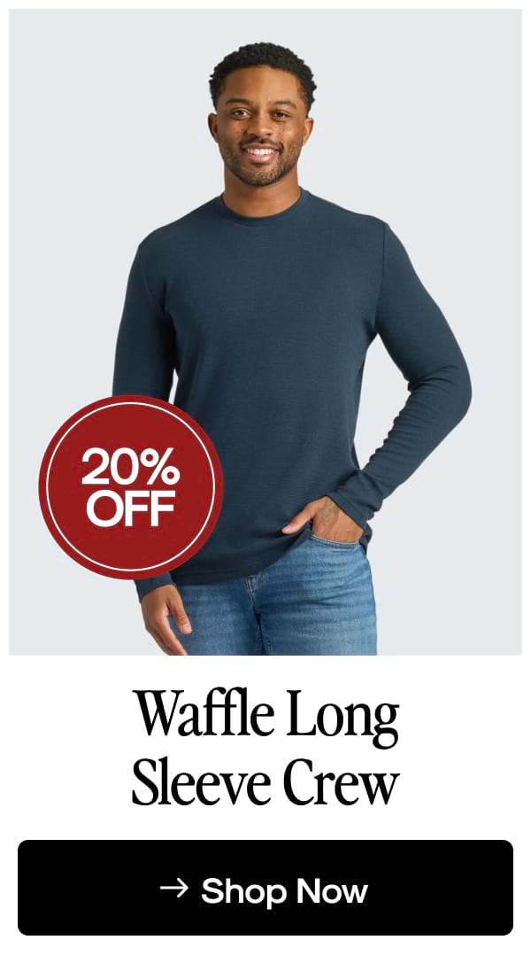 Long Sleeve Waffle Crew