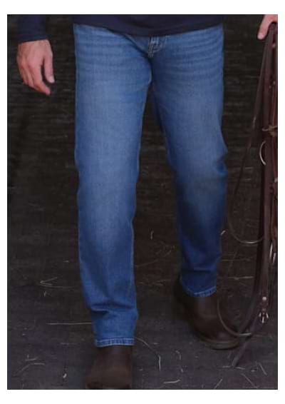 Straight High‑Stretch Jeans