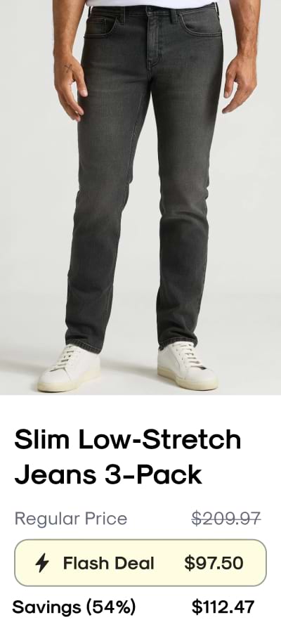 Slim Authentic Denim Jeans 3‑Pack