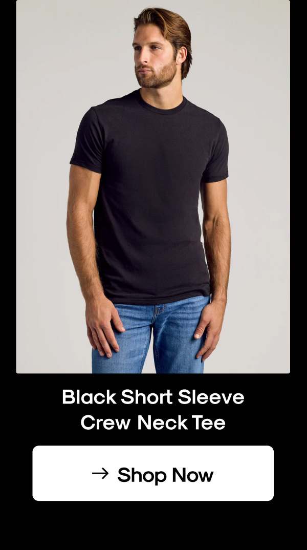 black short sleeve crew