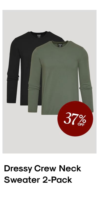 Dressy Crew Neck Sweater (2‑Pack)