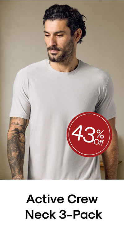 Active Crew Neck 3‑Pack