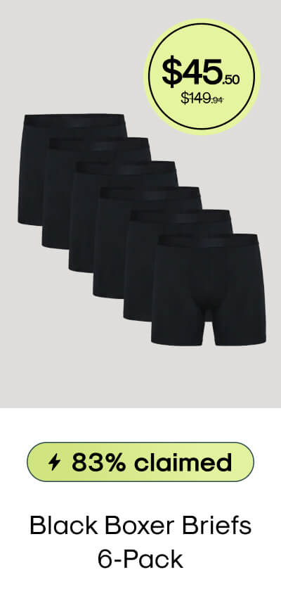Black Boxer Briefs 6‑Pack