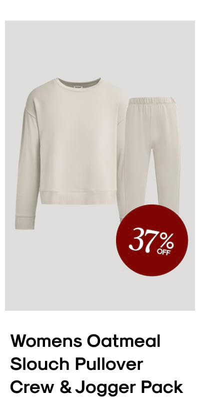 Oatmeal Slouch Pullover Crew & Relaxed Jogger Set