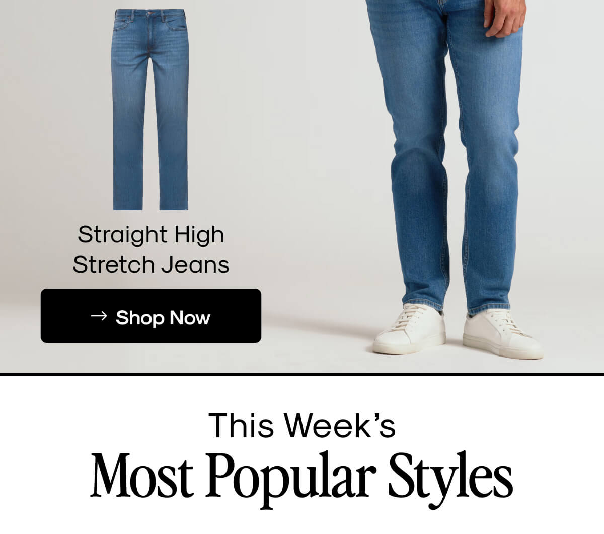 Straight High Stretch Jeans