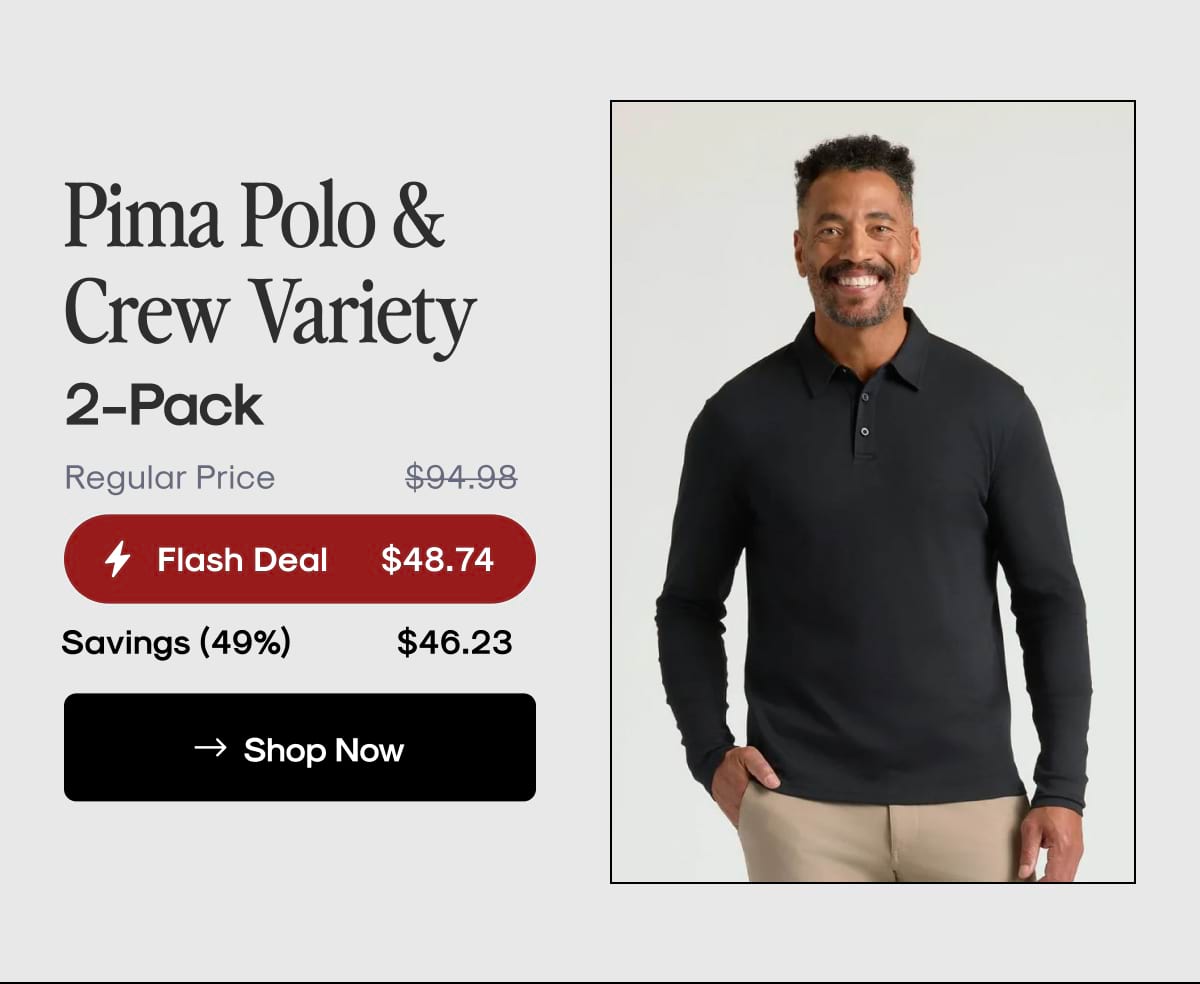 Pima Polo & Crew Variety 2‑Pack