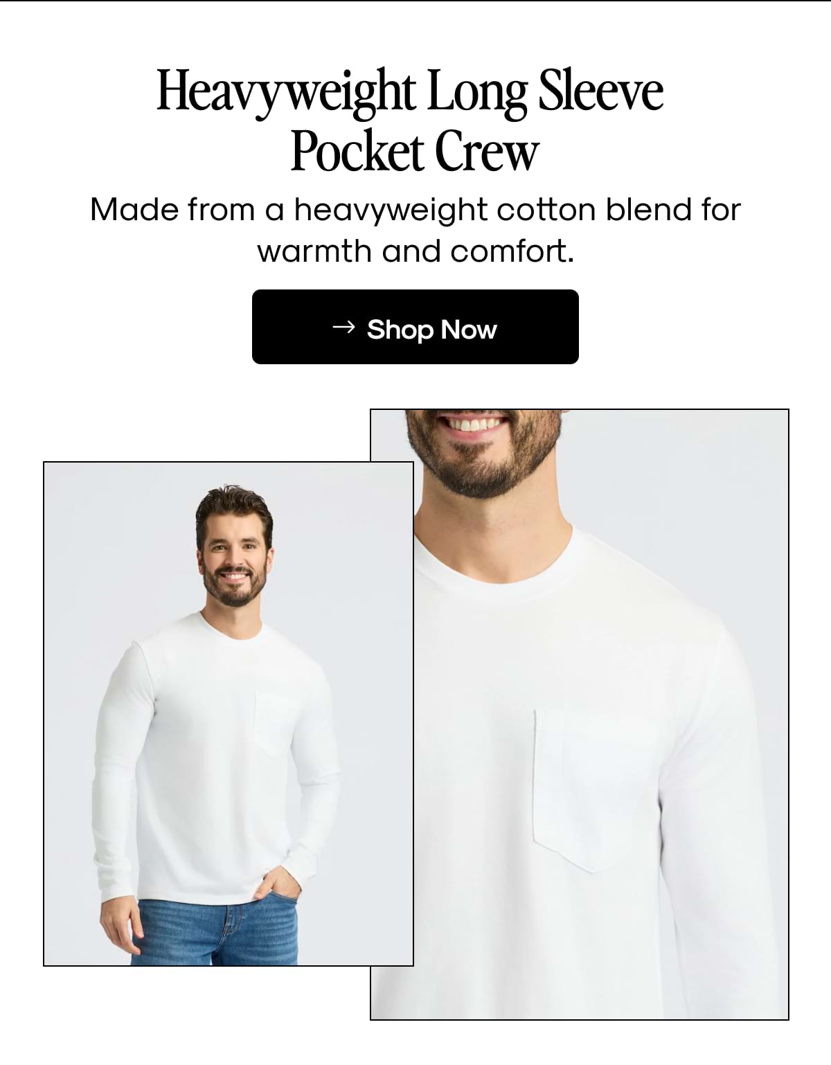 Heavyweight Long Sleeve Pocket Crew