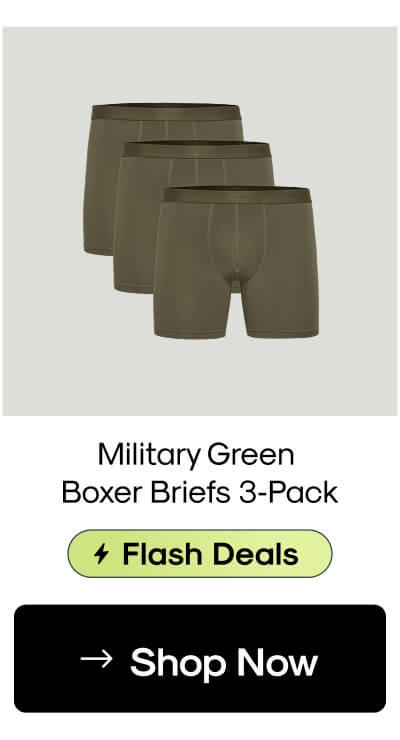 Military Green  Boxer Briefs 3‑Pack