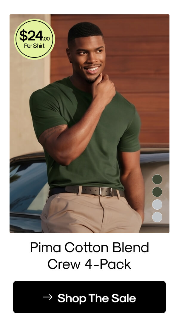 Pima Cotton Blend Crew