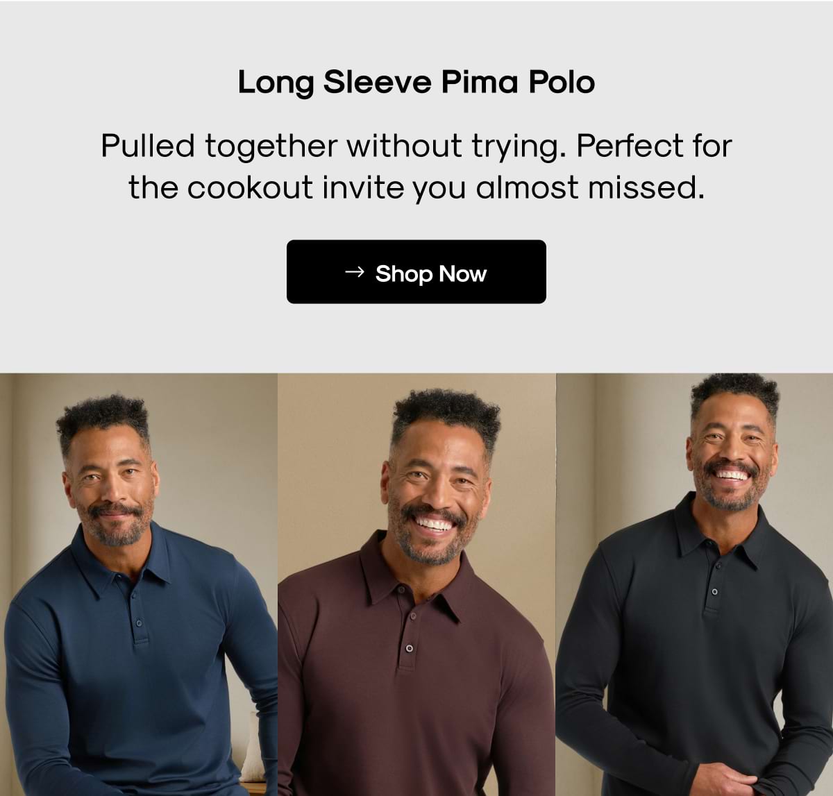 Long Sleeve Pima Polo