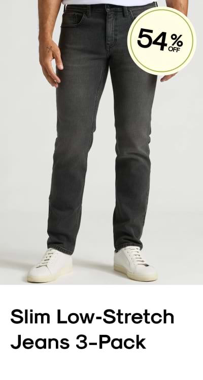 Slim Authentic Denim Jeans 3‑Pack