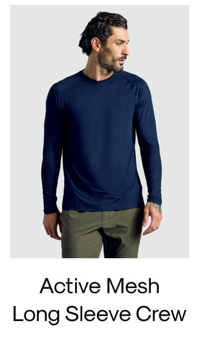 Active Mesh Long Sleeve Crew