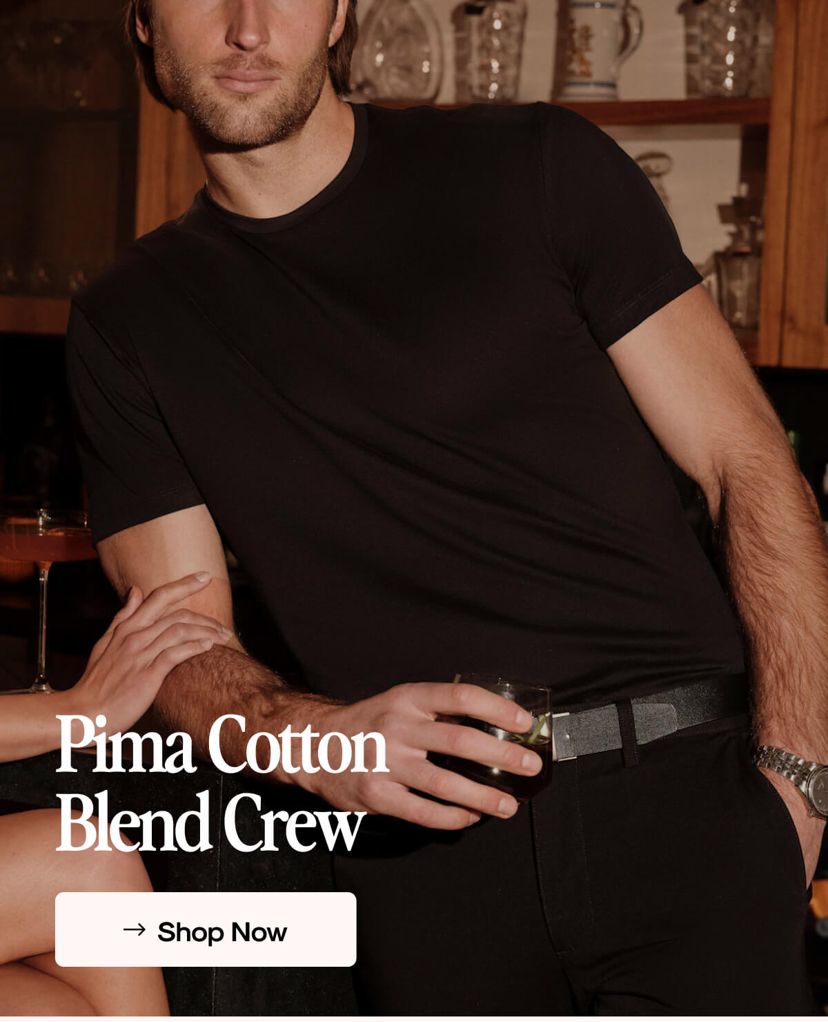 Pima Cotton Blend Crew