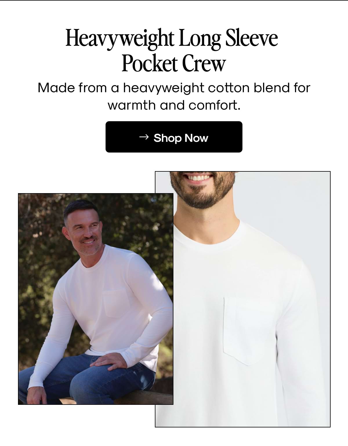 Heavyweight Long Sleeve Pocket Crew