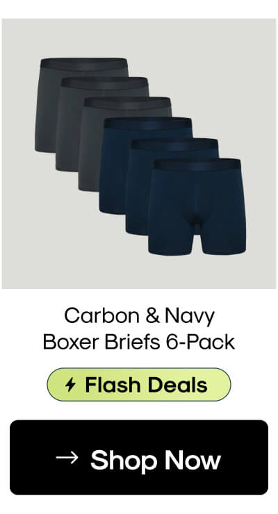 Carbon & Navy Boxer Briefs 6‑Pack