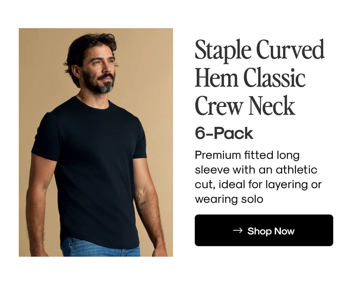 Staple Curved Hem Classic Crew Neck