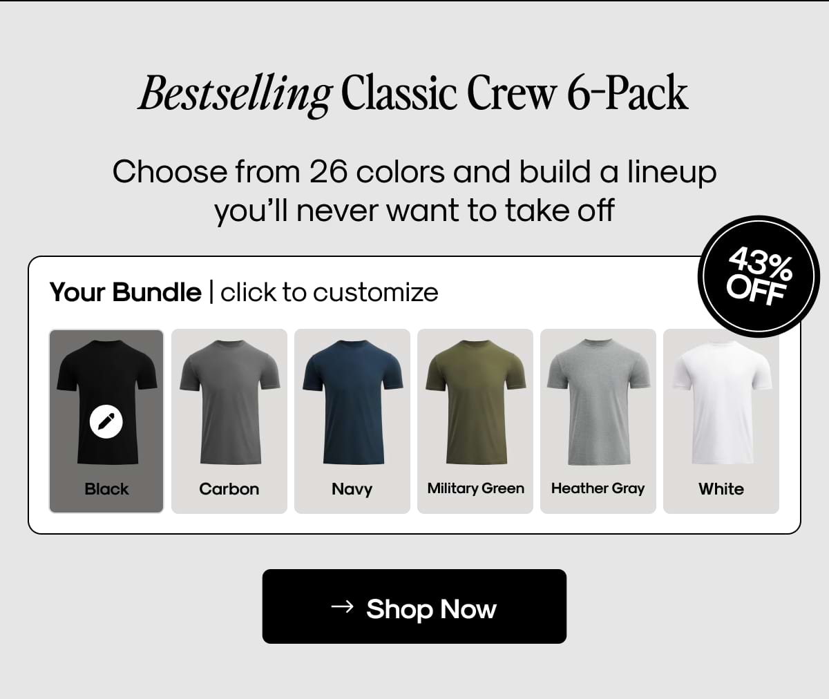 Bestselling Classic Crew 6-Pack