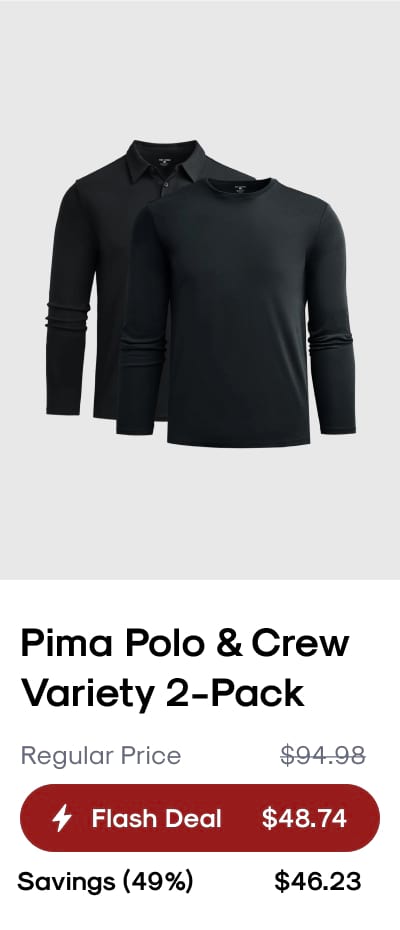 Pima Polo & Crew Variety 2‑Pack