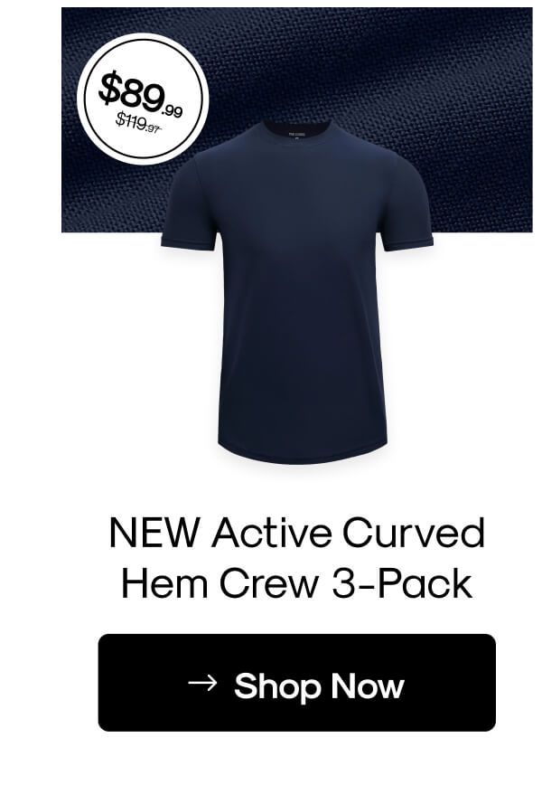 NEW Active Curved Hem Crew