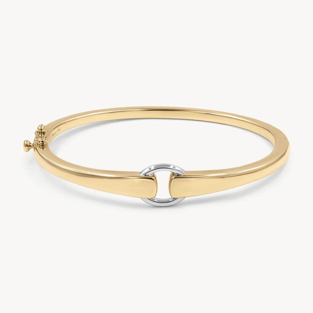 two-toned diamond buckle bracelet