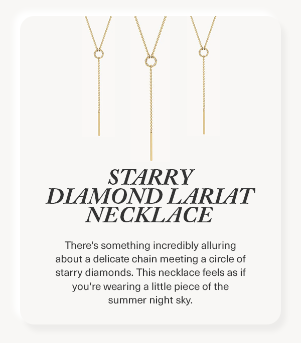 Starry Diamond Lariat Necklace