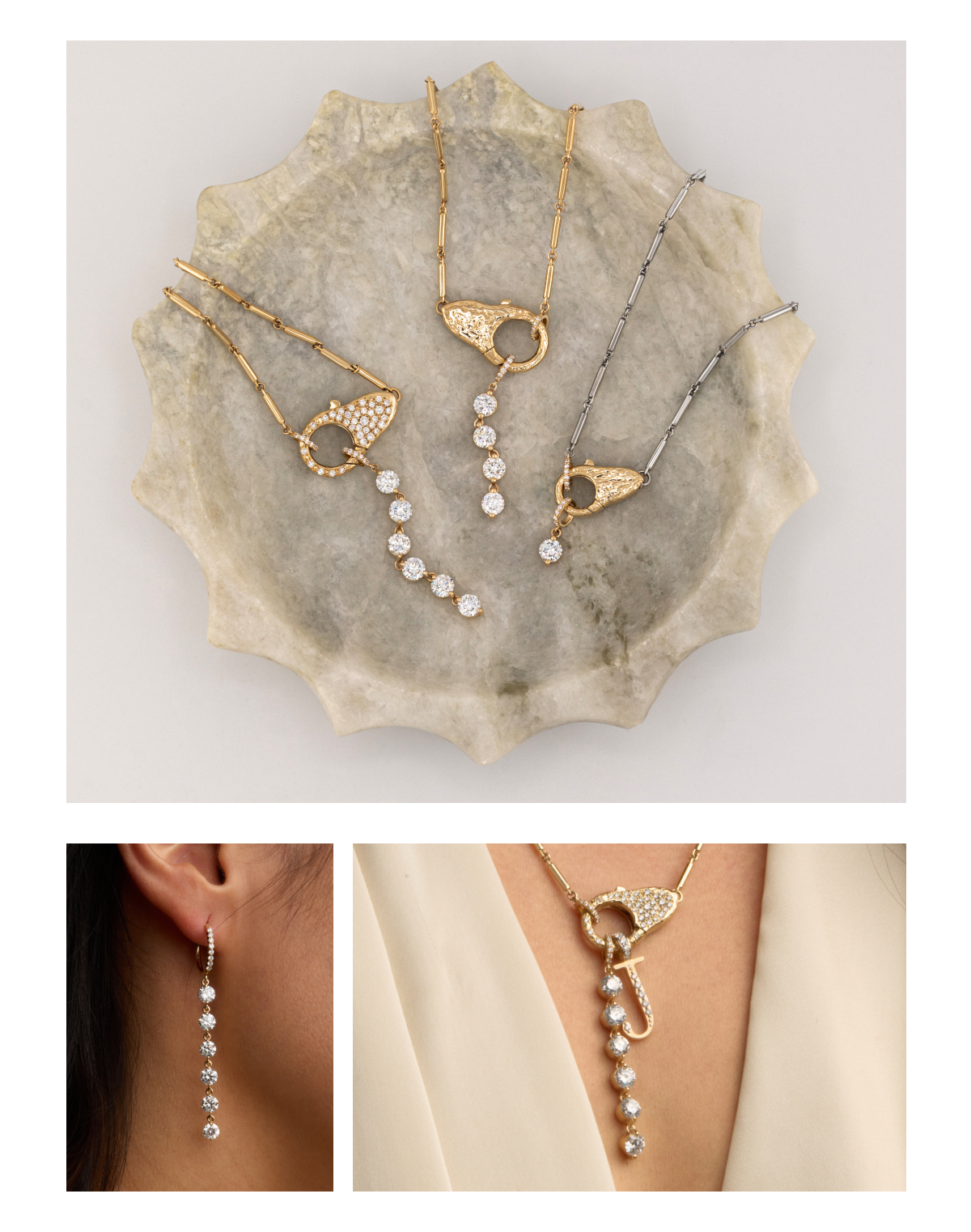 Gemstone Luxe Buckle Rings