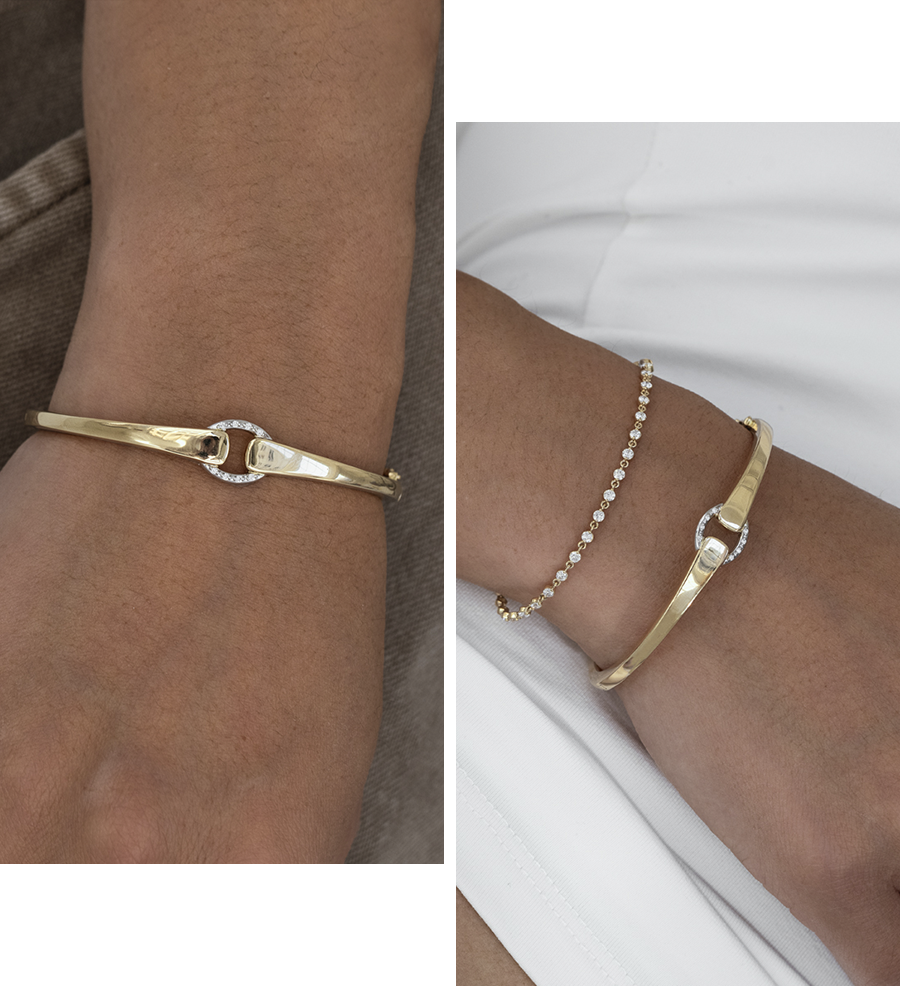 Two-Toned Gold Diamond Bracelet