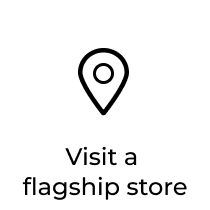 Location Icon. Text: Visit a flagship store. 