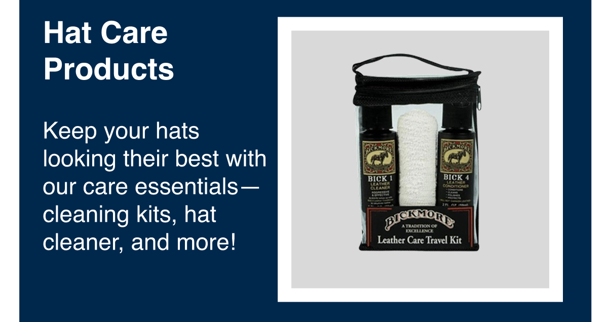 Preserve the life of your hats with our hat care products. Buy essentials like a hat cleaning kit and potent hat cleaner to keep your hats looking their best.