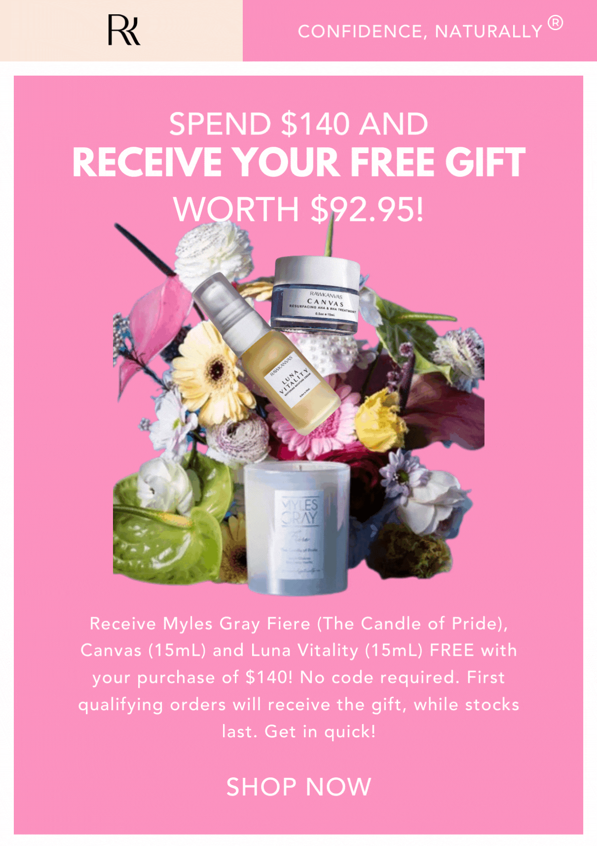 FREE* gifts worth 92.95 inside! 🎁 Rawkanvas