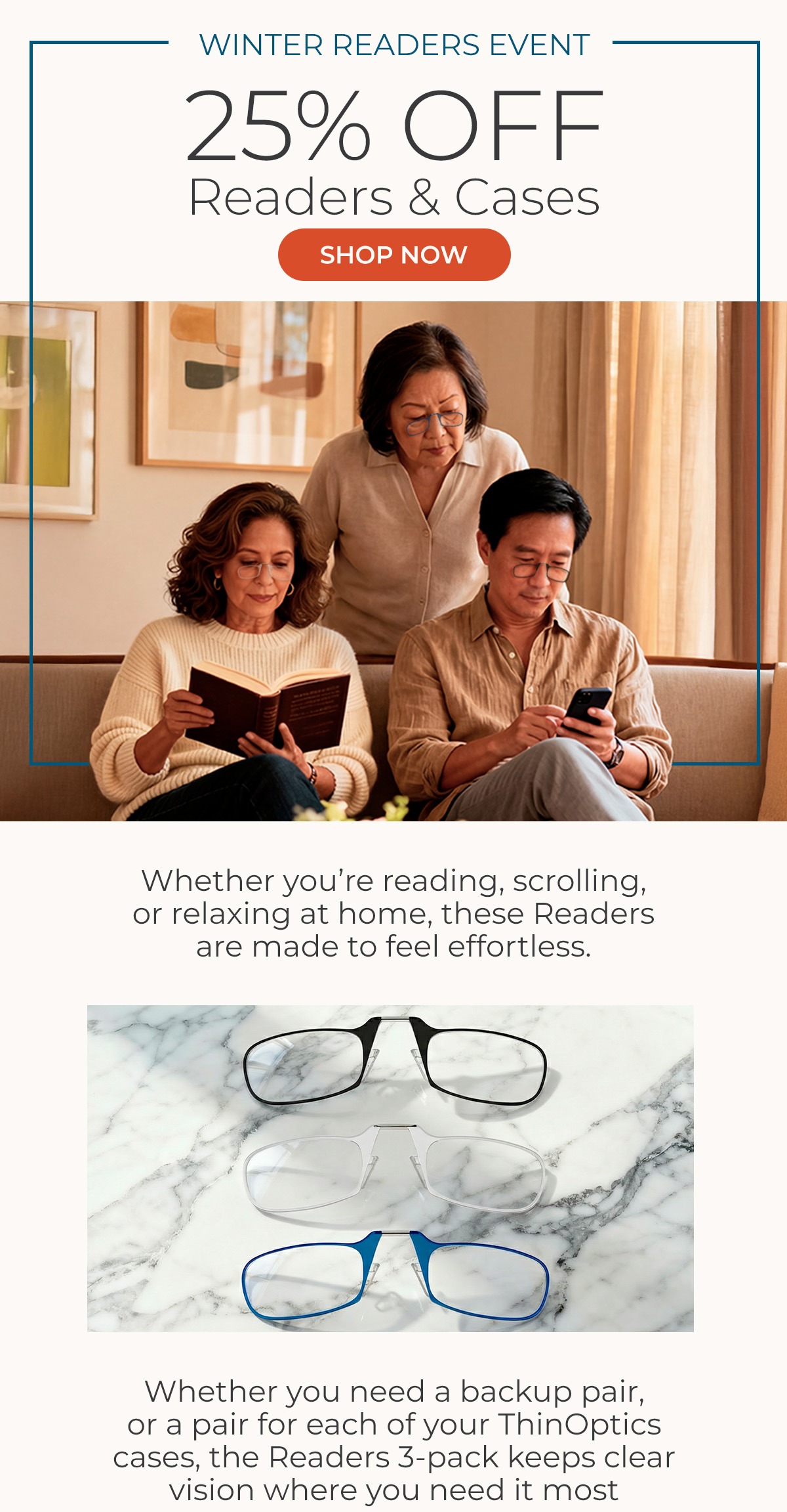 25% Off Readers & Cases