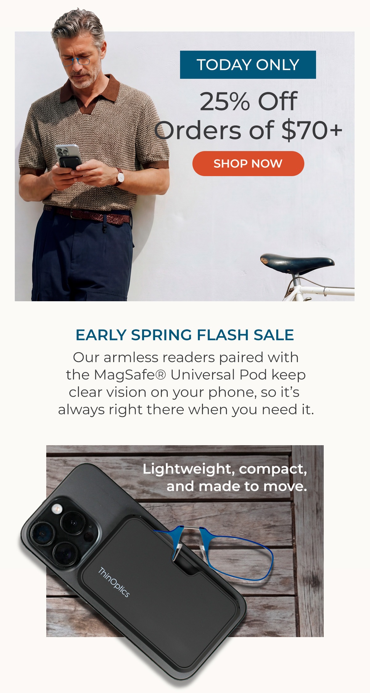 Early Spring Flash Sale: Spend $70%, Get 25% Off Sitewide!