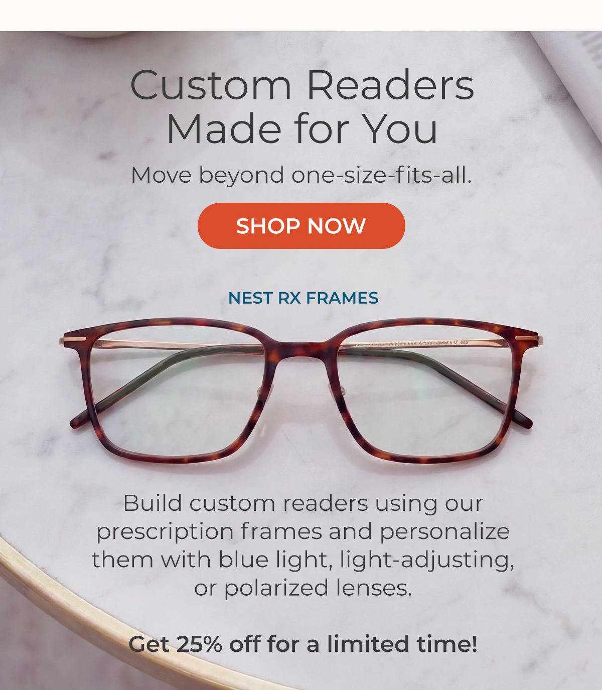Best Sellers Spotlight: 25% Off All Best Sellers! Shop Prescription Eyewear