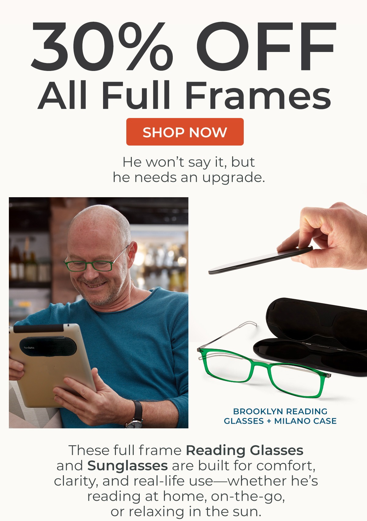 30% Off All Full Frame Glasses!