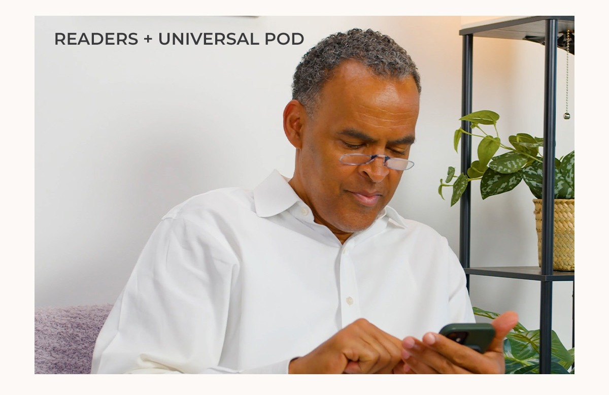 Woman putting together a puzzle while wearing the Manhattan Reading Glasses