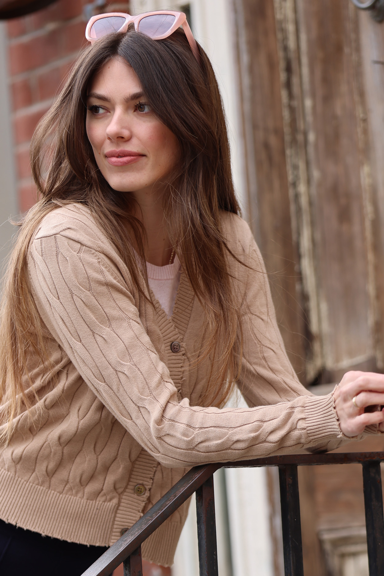 Minnie Rose Cable Cardigan